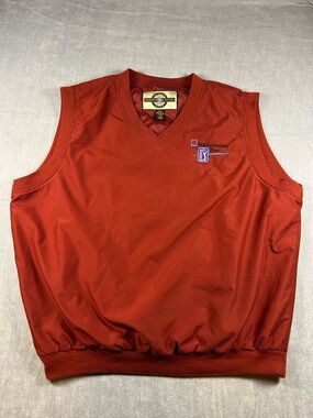 North End All Climate V-Neck Pullover Vest Nationwide PGA Tour Deep Red XL